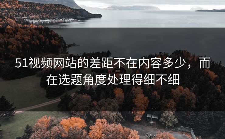 51视频网站的差距不在内容多少，而在选题角度处理得细不细